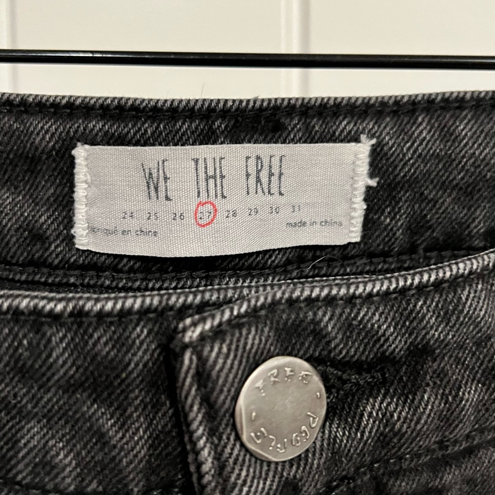 Free people skinny ripped jeans color washed black size 27 - Picture 2 of 16